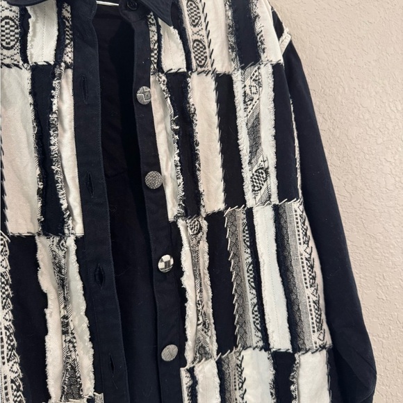 Yak Magic vintage unique Elegant Black and White Women's Blazer. 100% cotton - Picture 5 of 6